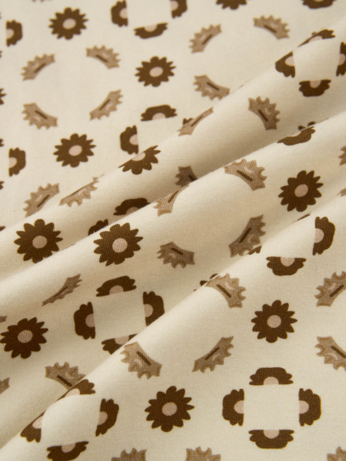 Printed Modal Turtleneck - Geo Floral