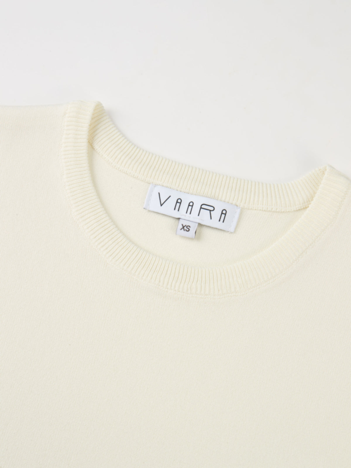 Sleeveless Crew Neck Silk Knit Top - Cream