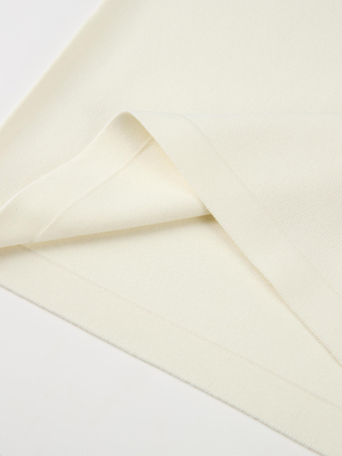 Sleeveless Crew Neck Silk Knit Top - Cream