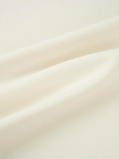 Sleeveless Crew Neck Silk Knit Top - Cream