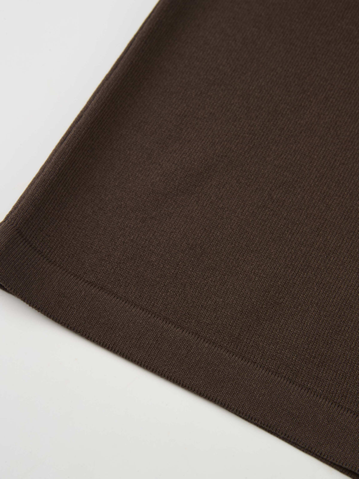 Sleeveless Crew Neck Silk Knit Top - Brown