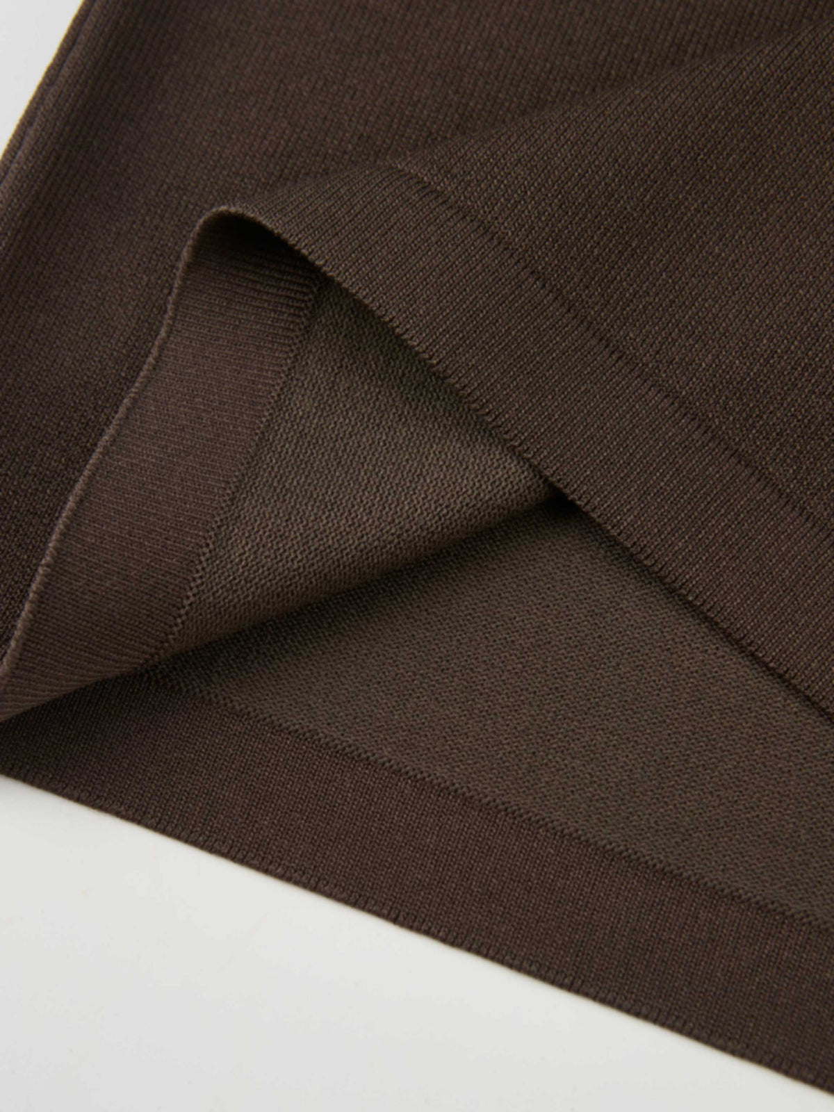 Sleeveless Crew Neck Silk Knit Top - Brown