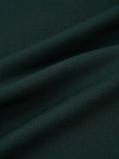 Sleeveless Crew Neck Silk Knit Top - Emerald Green