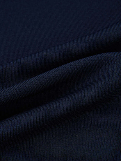 Sleeveless Crew Neck Silk Knit Top - Navy