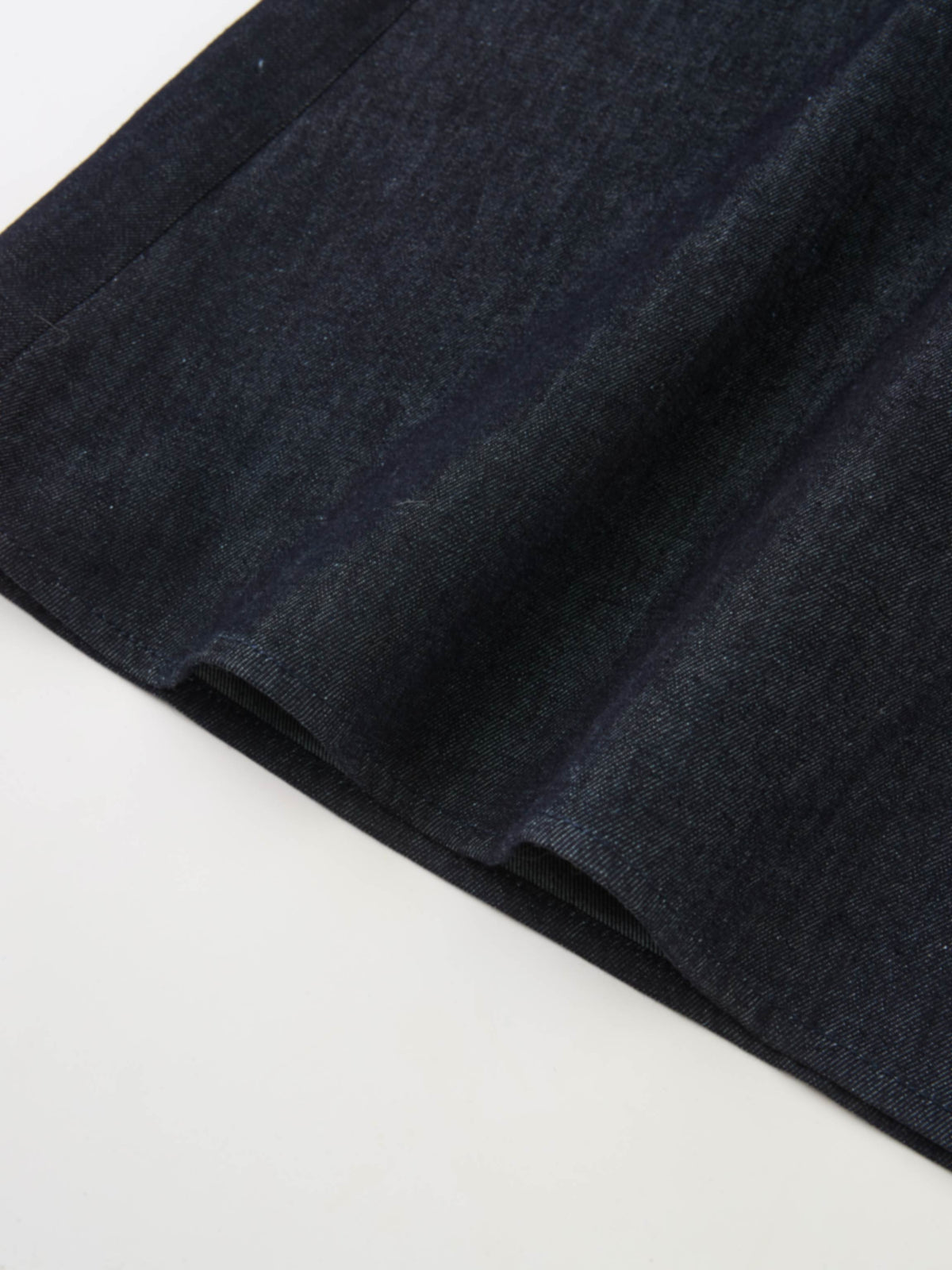 Knit Pocket Denim Dress - Blue