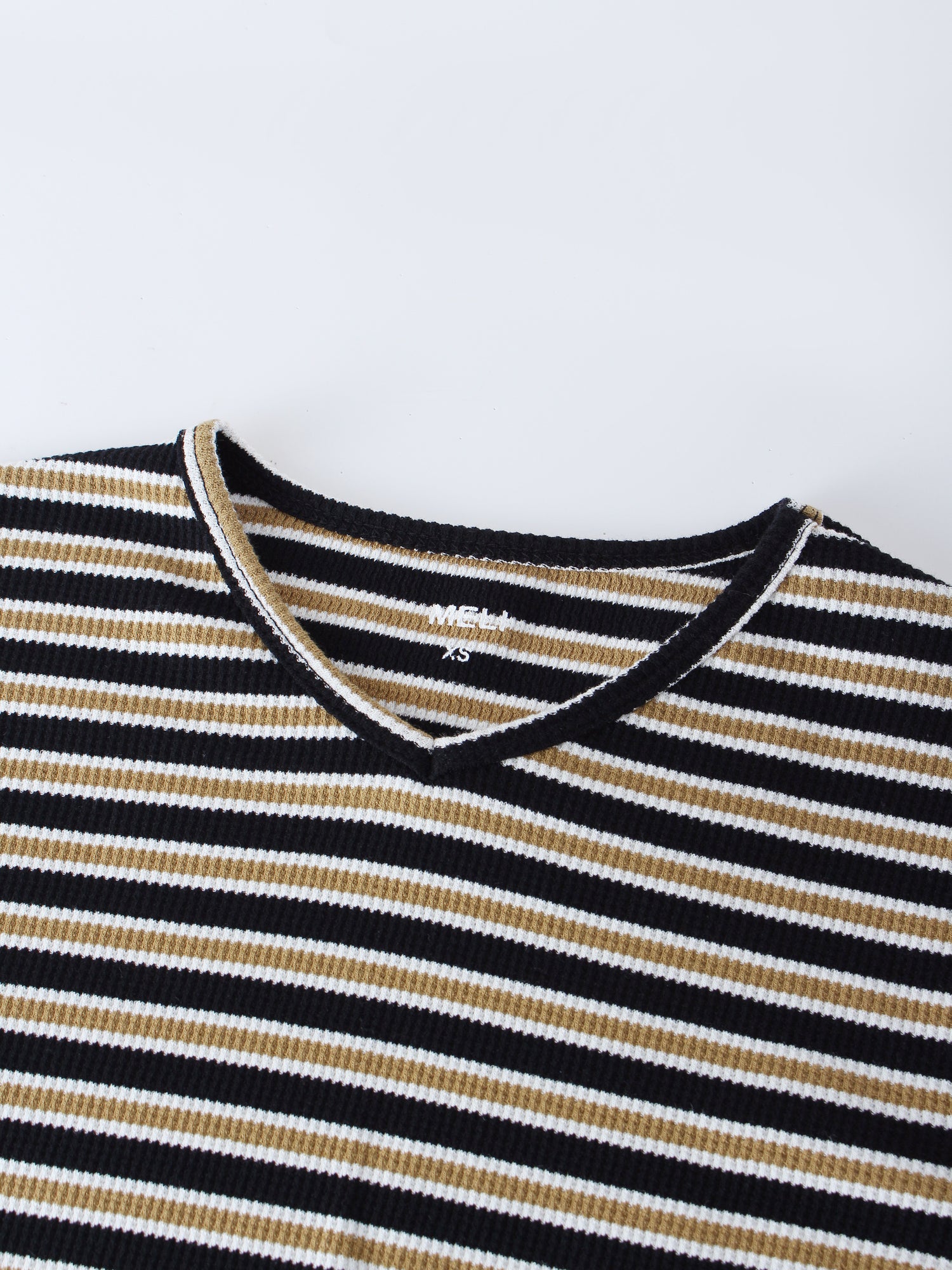 Waffle Striped High V-Black/White/Gold