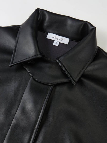Swing Leather Jacket - Black