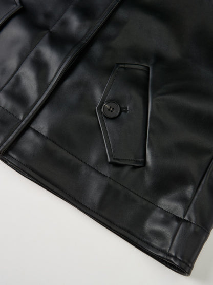 Swing Leather Jacket - Black