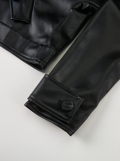 Swing Leather Jacket - Black