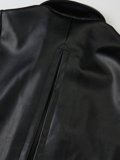 Swing Leather Jacket - Black