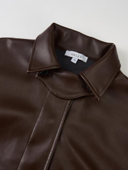 Swing Leather Jacket - Dark Brown