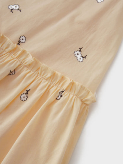 Ombre Flower Skirt-Peach