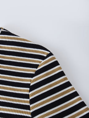 Waffle Striped High V-Black/White/Gold