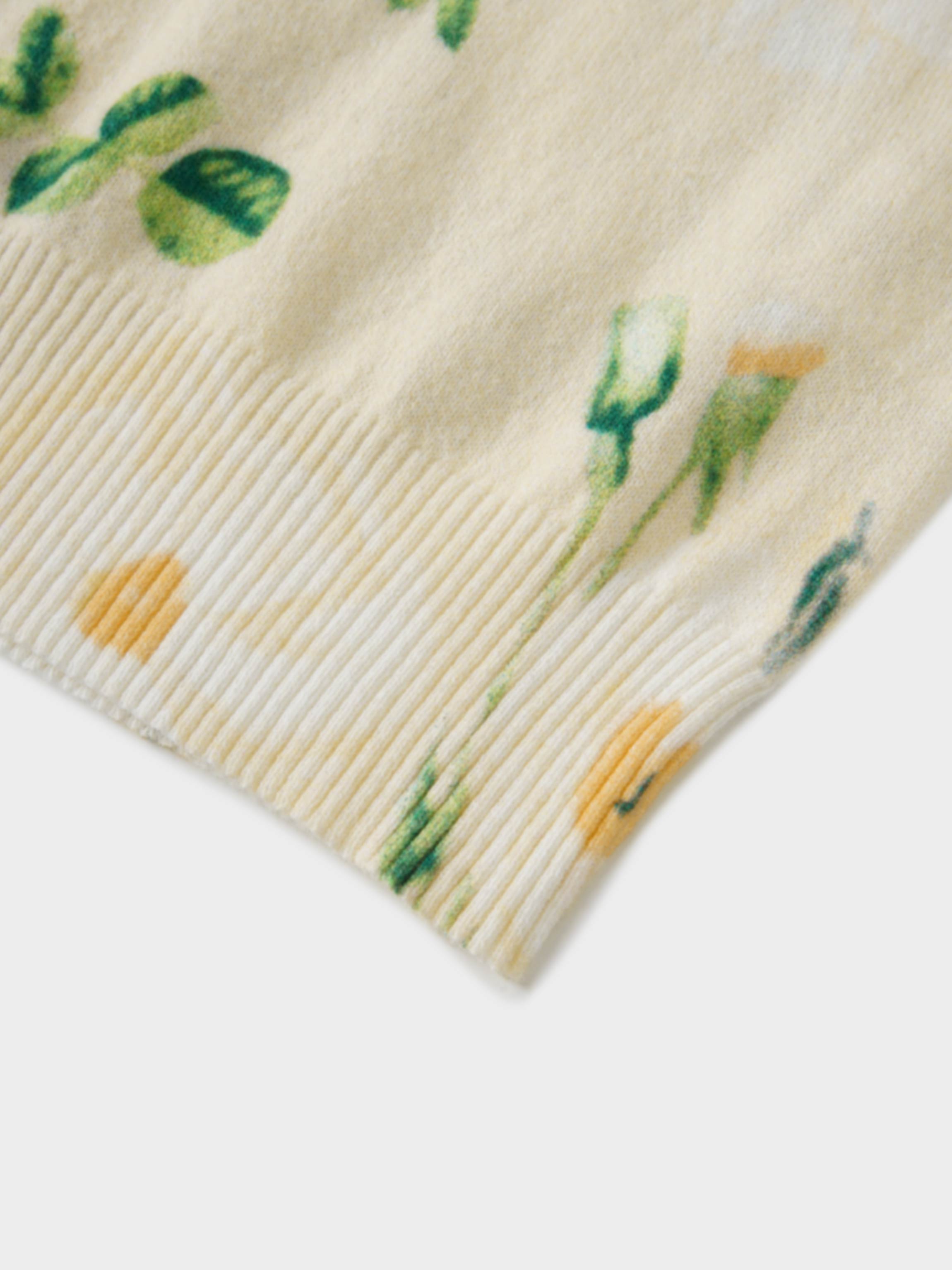 Printed Sweater-Spring Flower