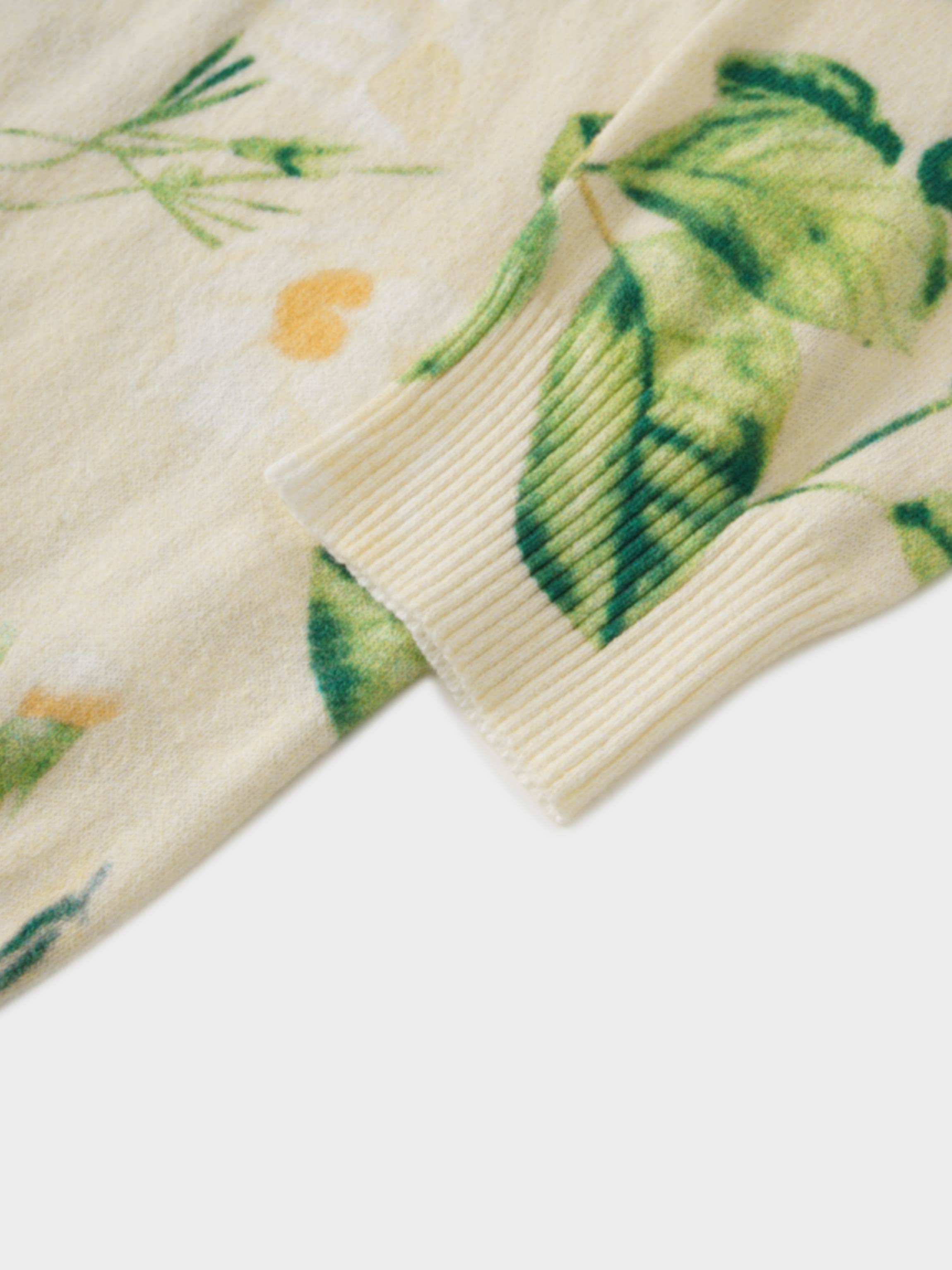 Printed Sweater-Spring Flower