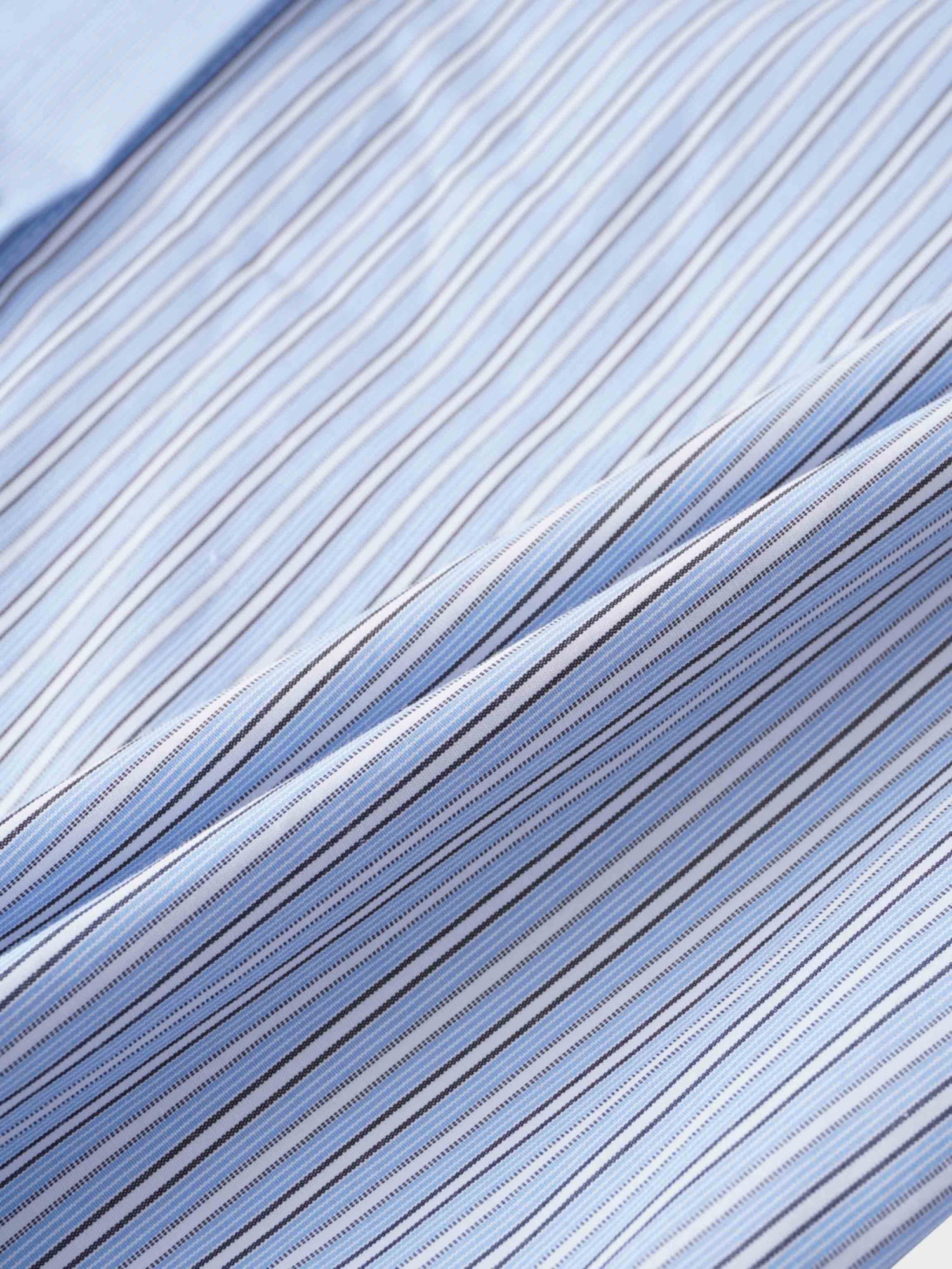 Mix Stripe Elastic Waits Dress-Blue Pinstripe