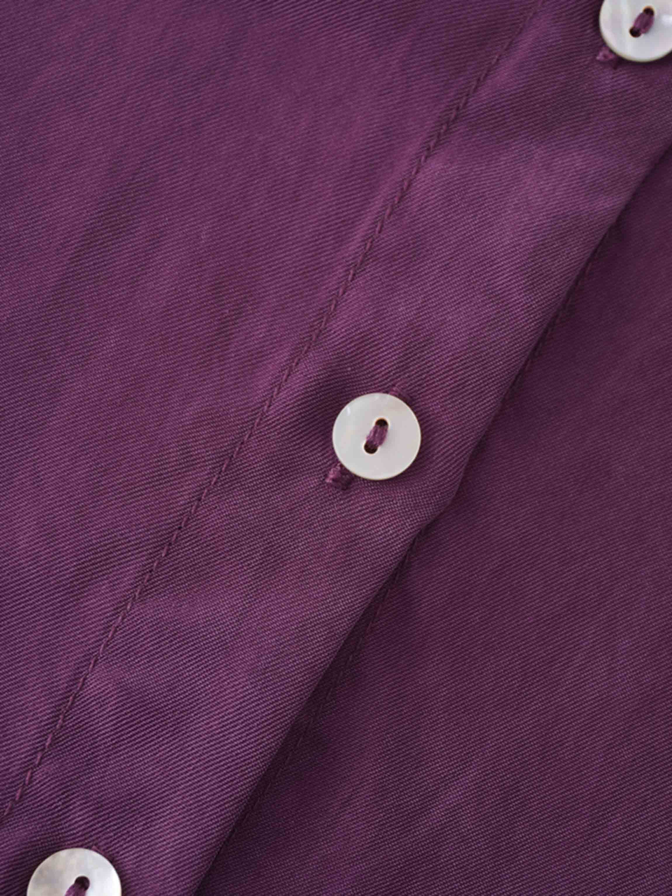 Cupro Blouse-Eggplant