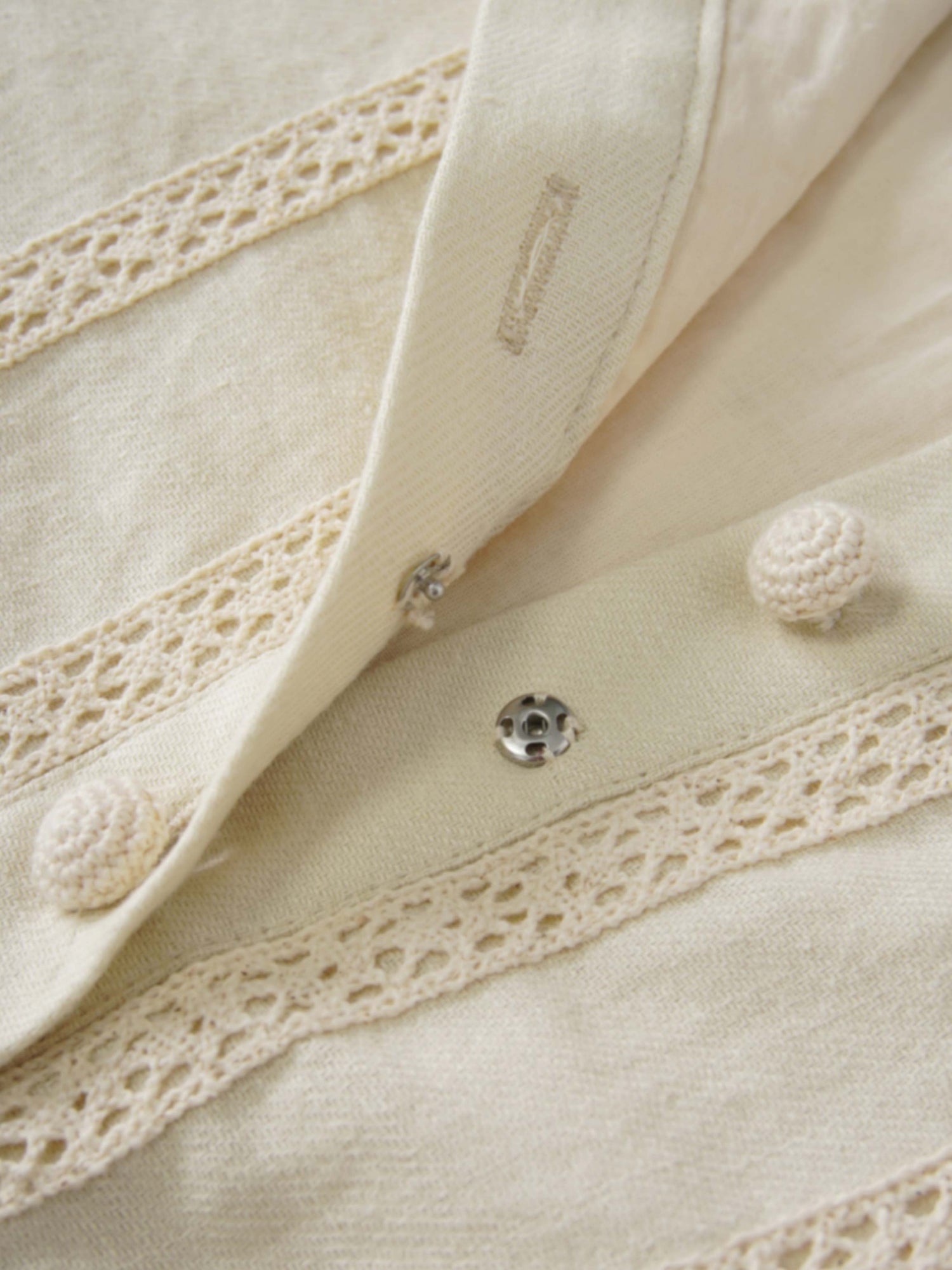 Ruffle Layer Jacket-Cream