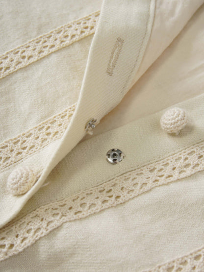 Ruffle Layer Jacket-Cream
