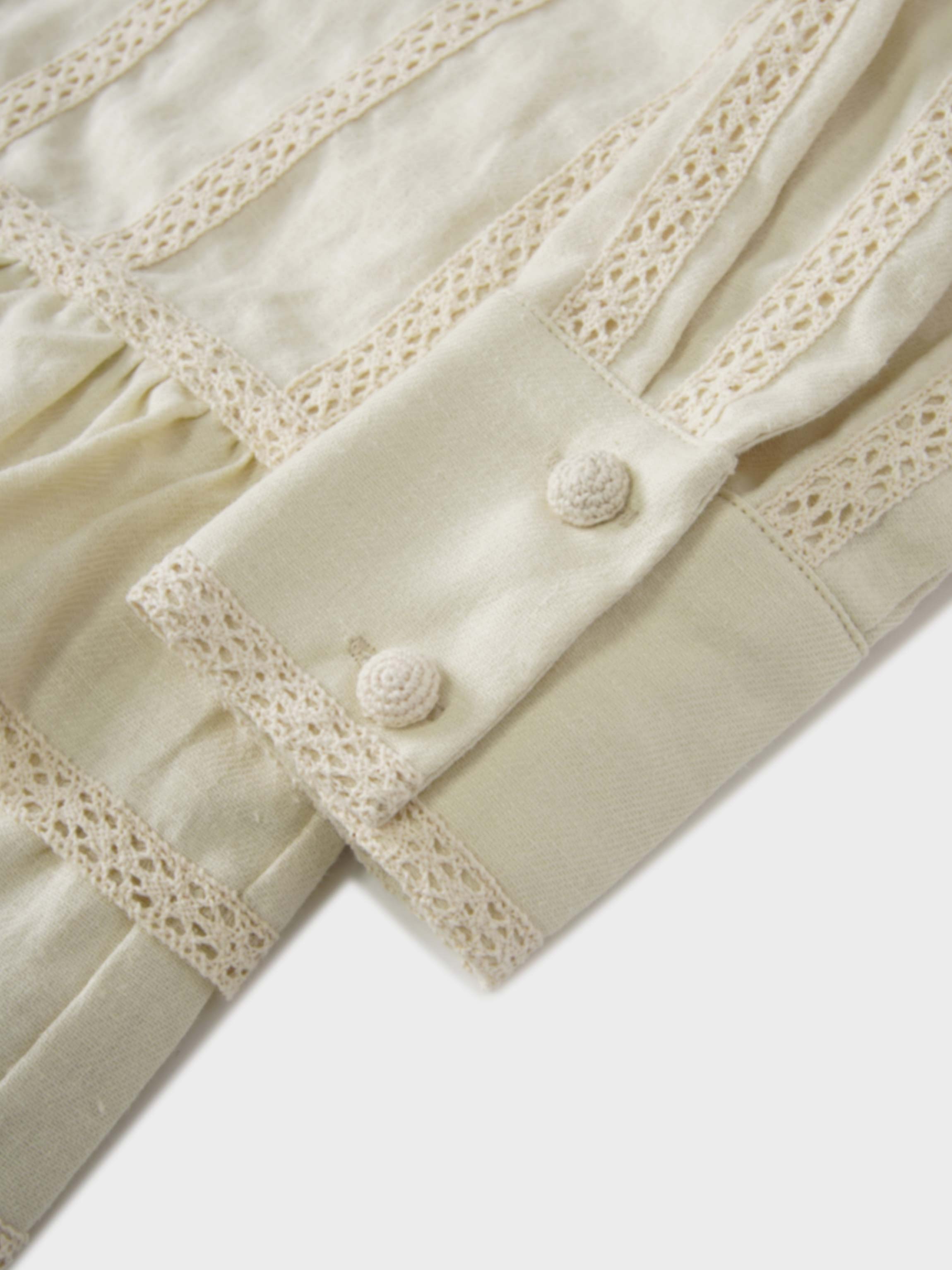 Ruffle Layer Jacket-Cream