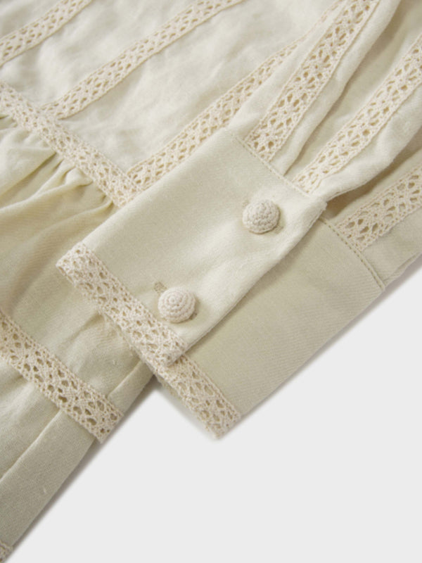 Ruffle Layer Jacket-Cream