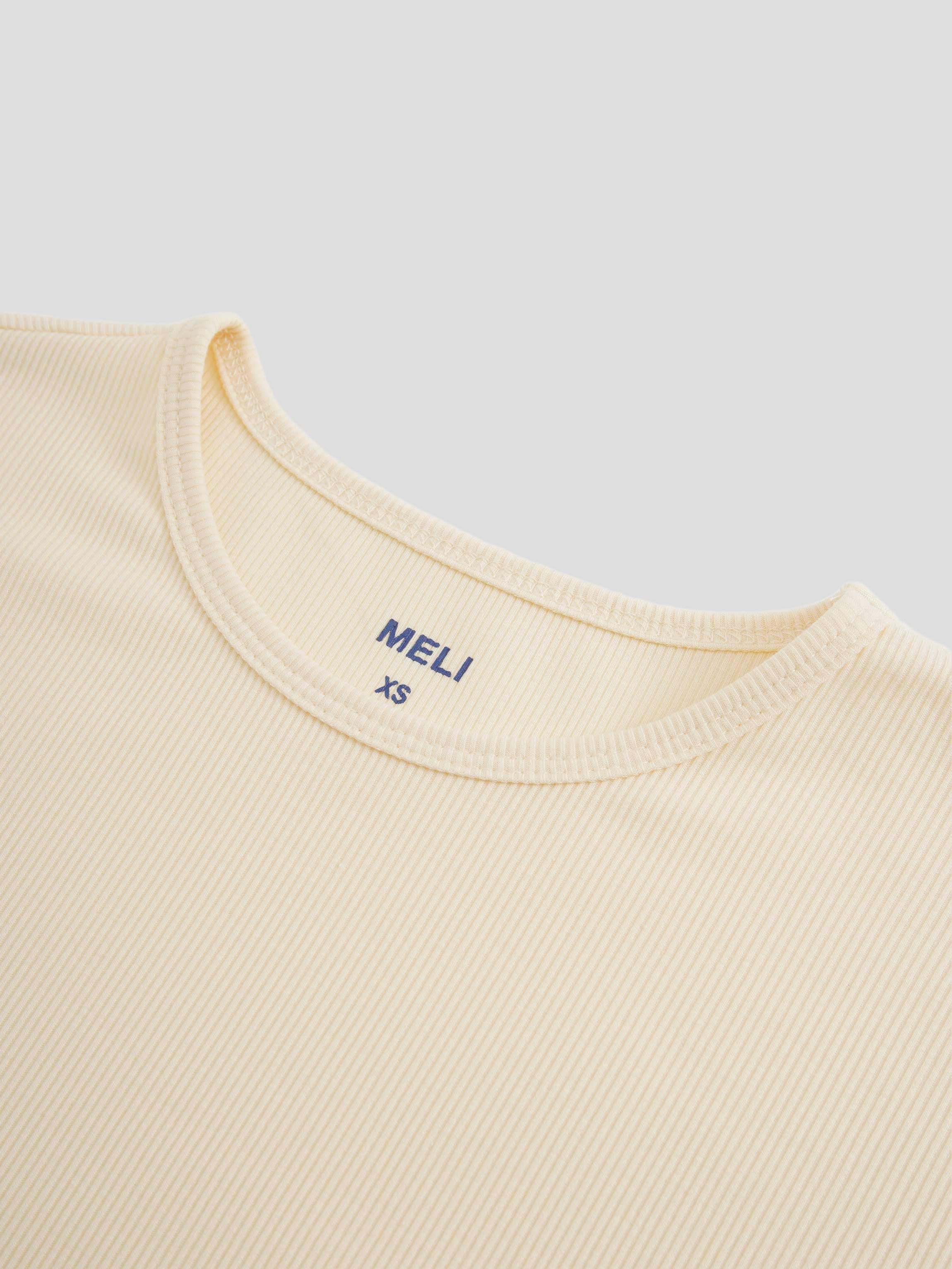 Crew Ribbed Dolman-Yellow