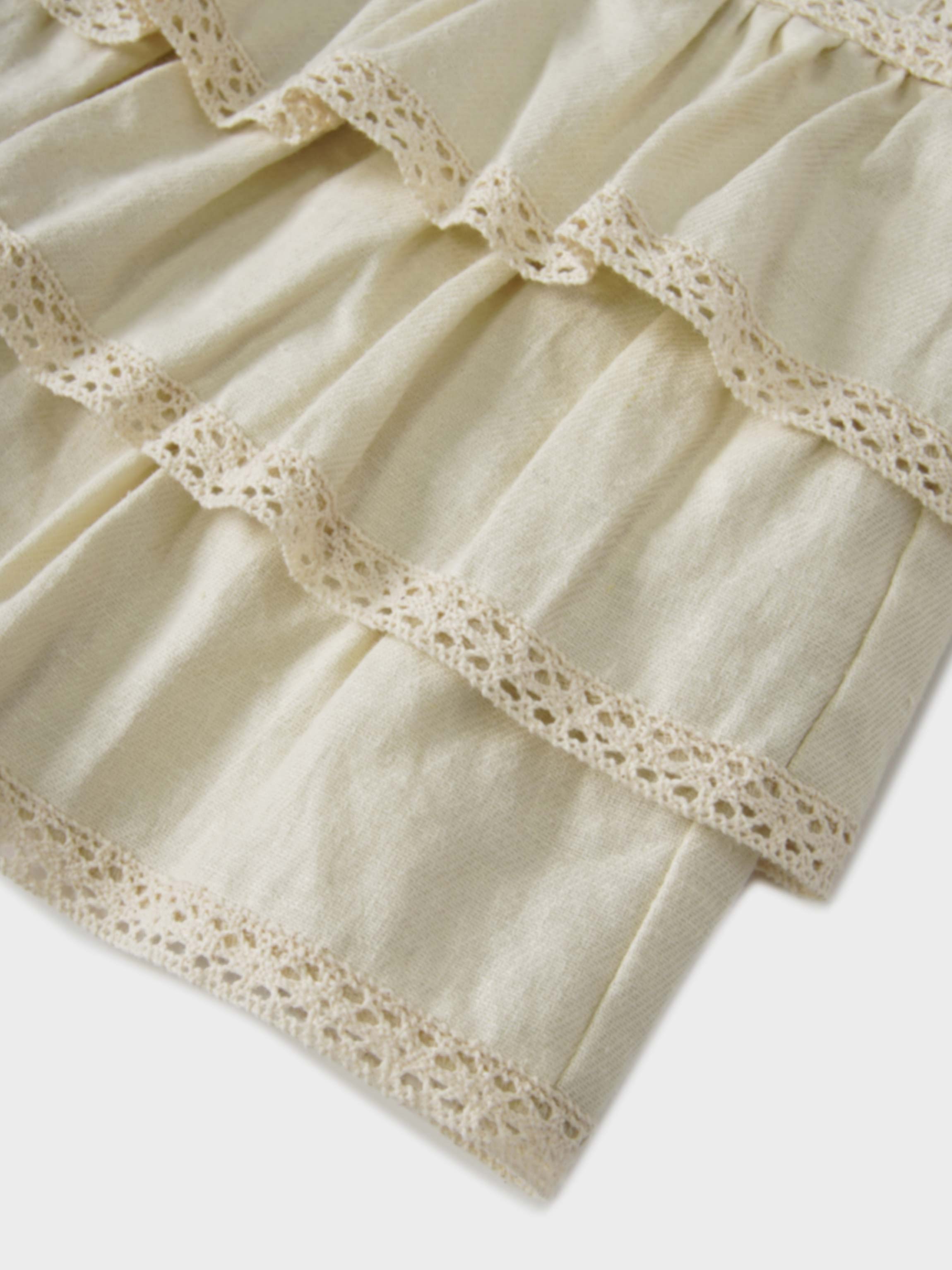 Ruffle Layer Jacket-Cream