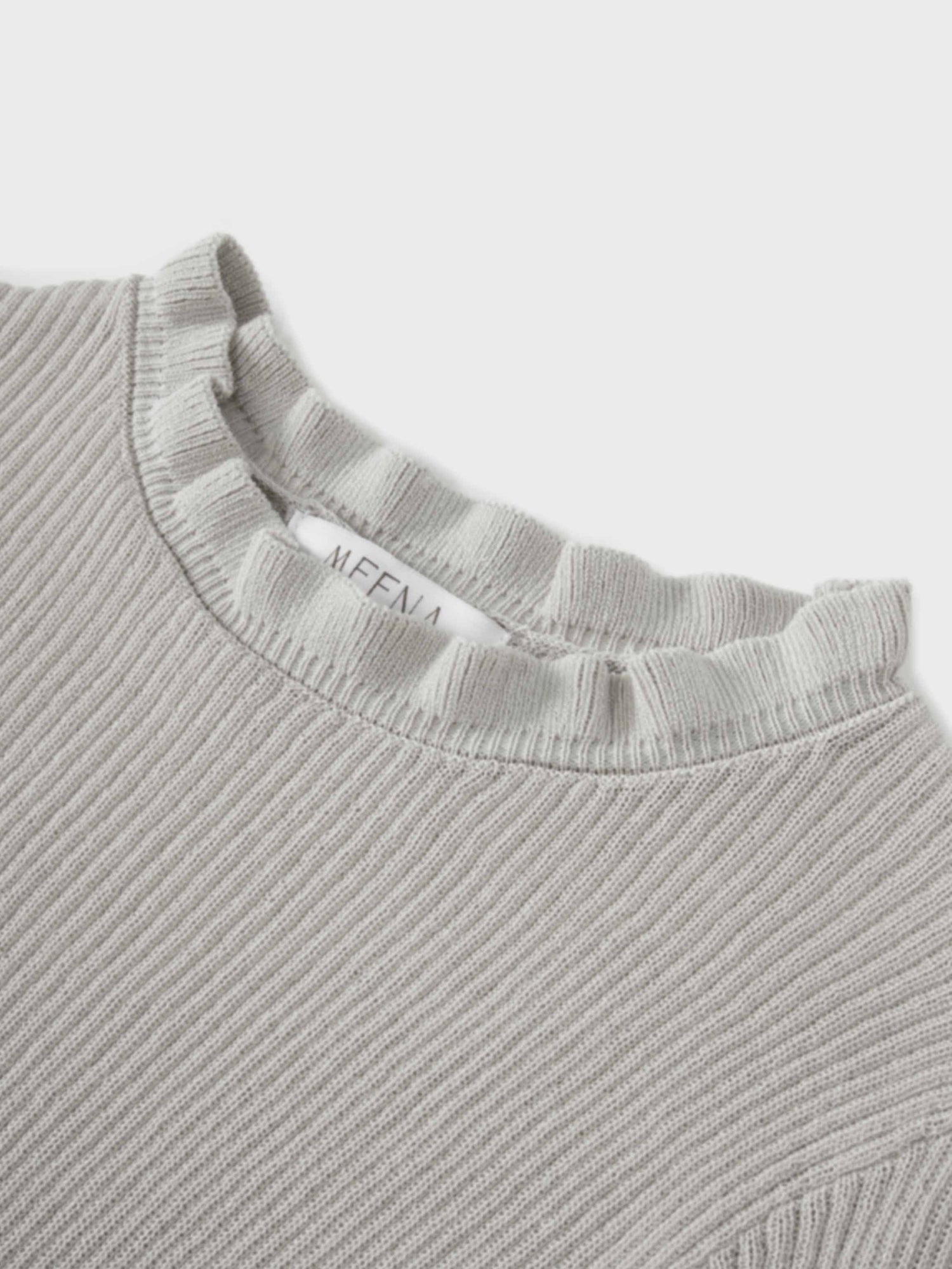 Ruffle Sweater-Ice Latte