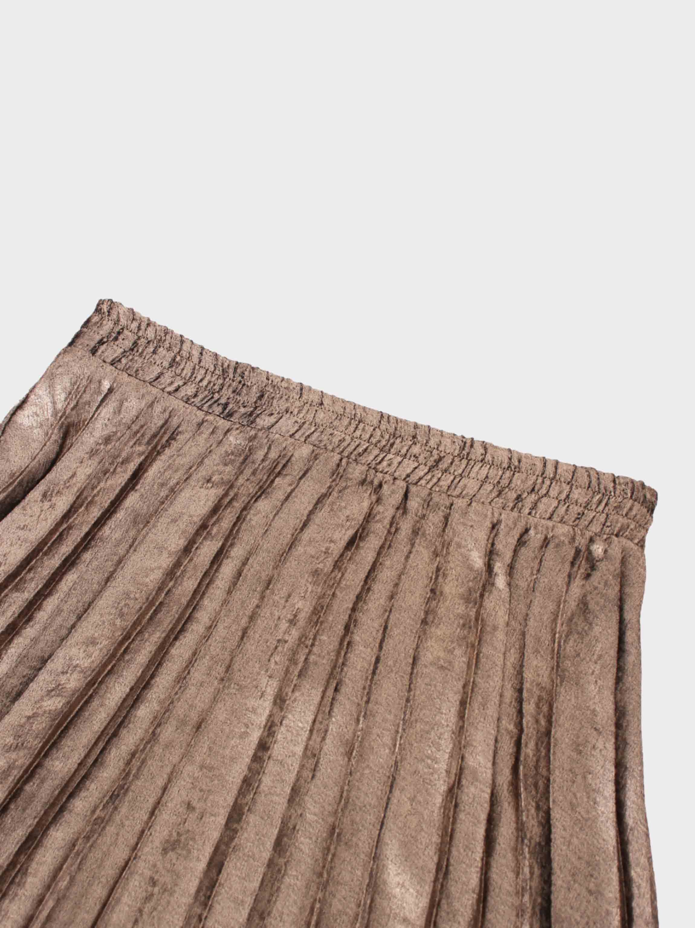 Covered Band Pleated Skirt Copper Shimmer Fame on Central