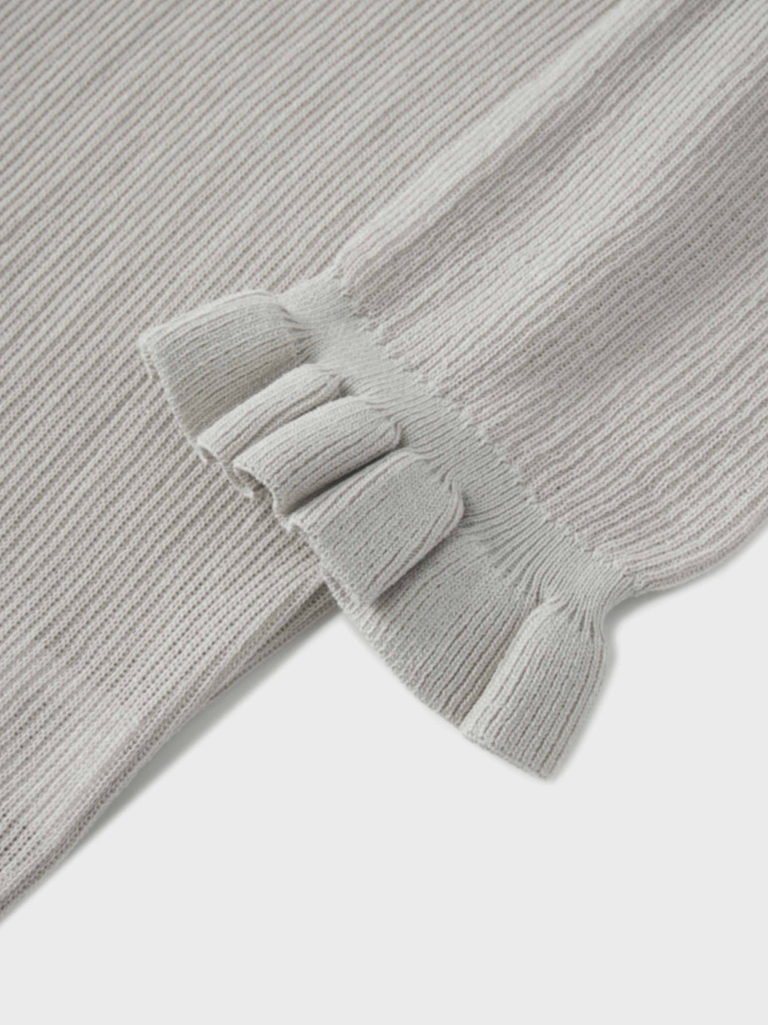 Ruffle Sweater-Ice Latte