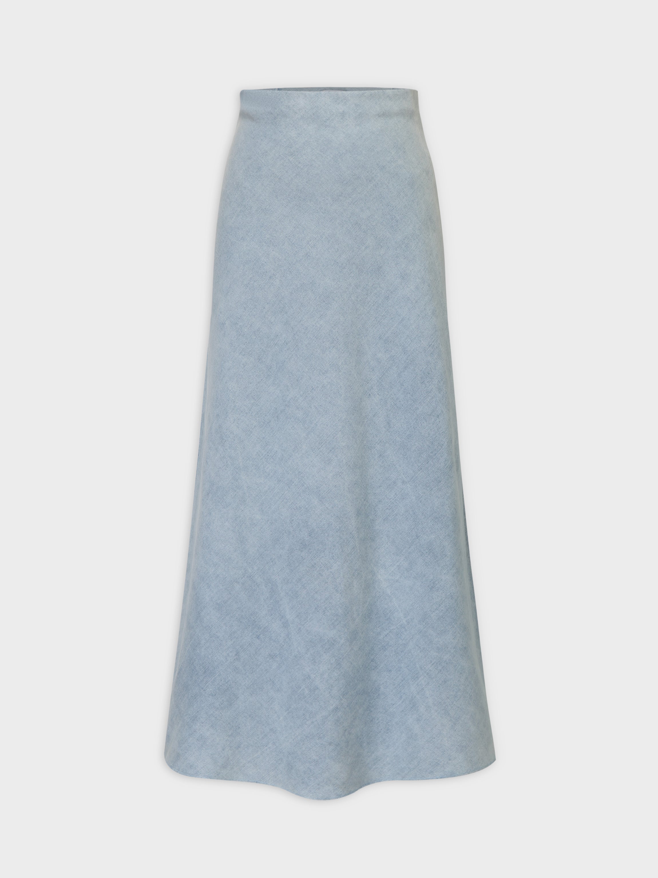 Classic Denim Skirt 37&quot;-Light Blue