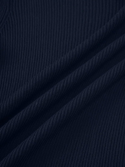Ruffle Sweater-Navy