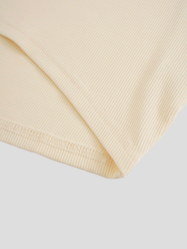 Crew Ribbed Dolman-Yellow