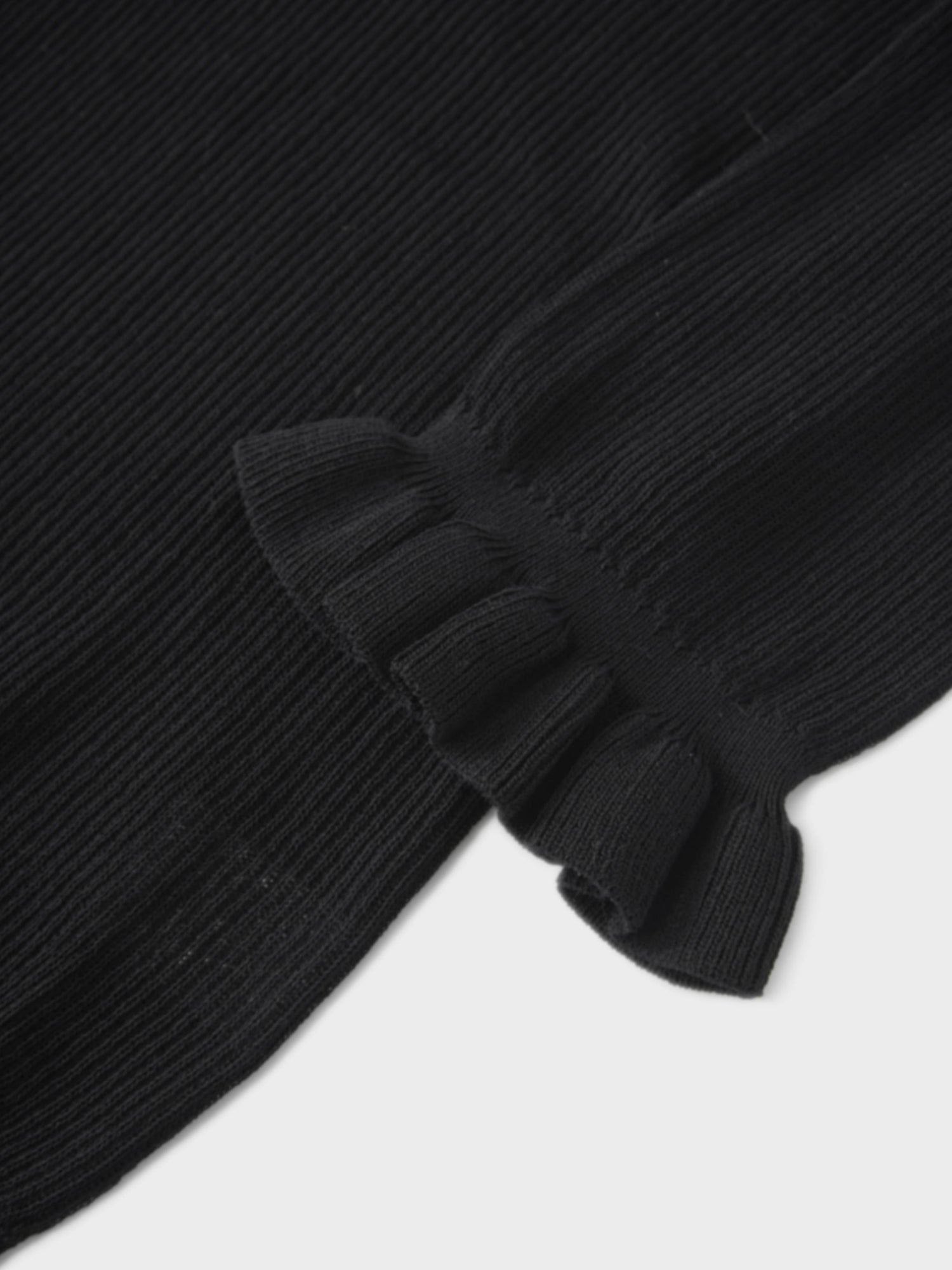 Ruffle Sweater-Black