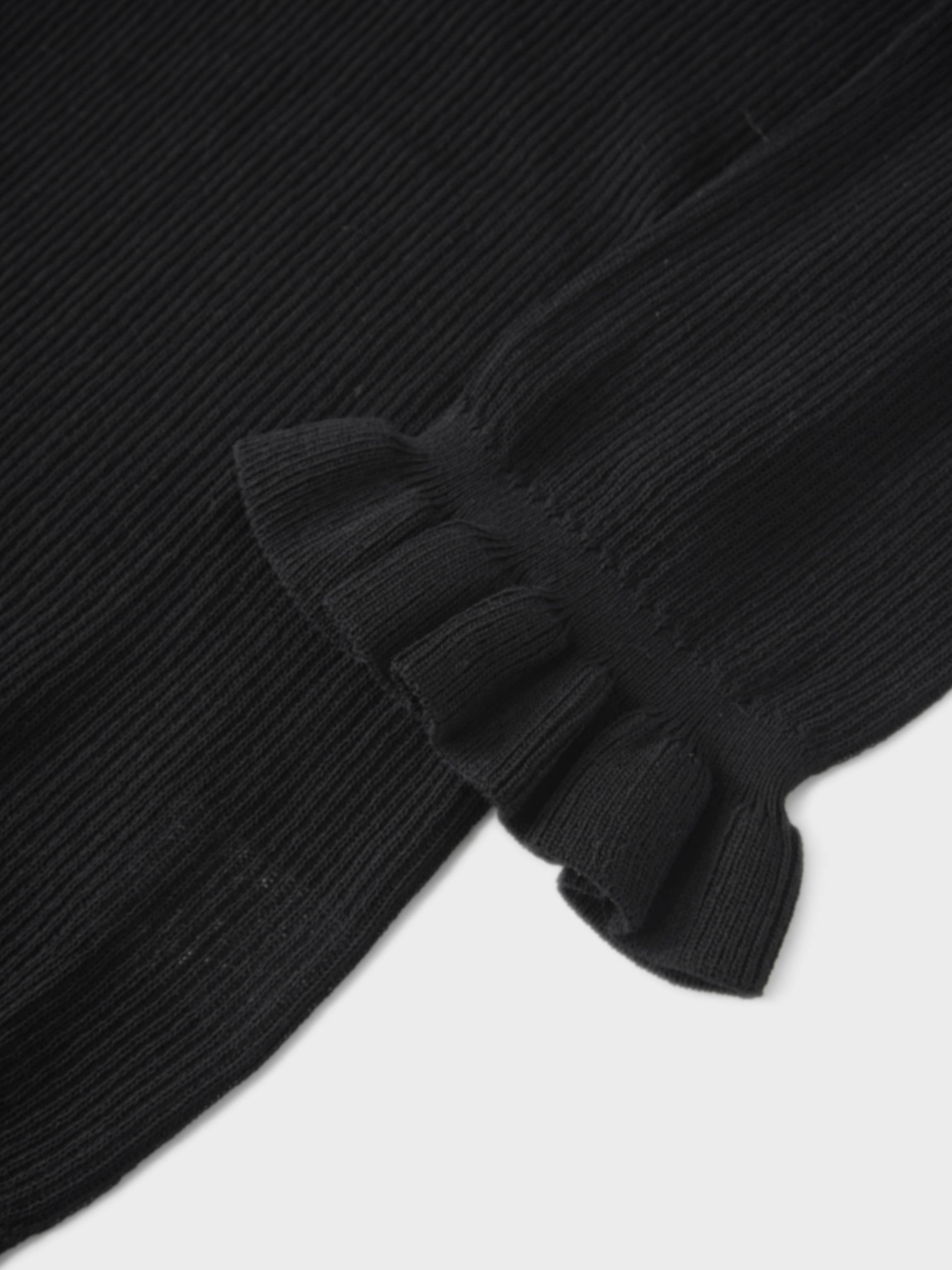 Ruffle Sweater-Black
