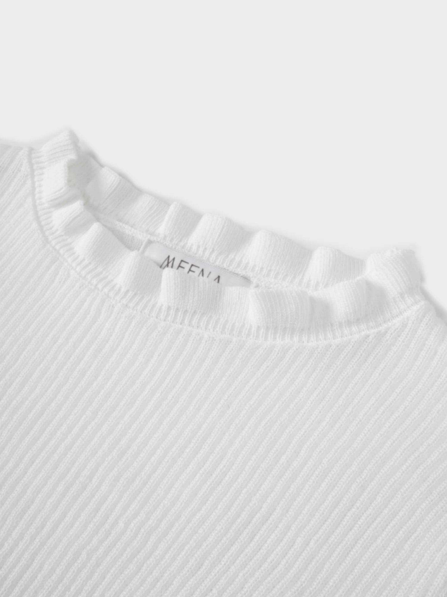 Ruffle Sweater-White