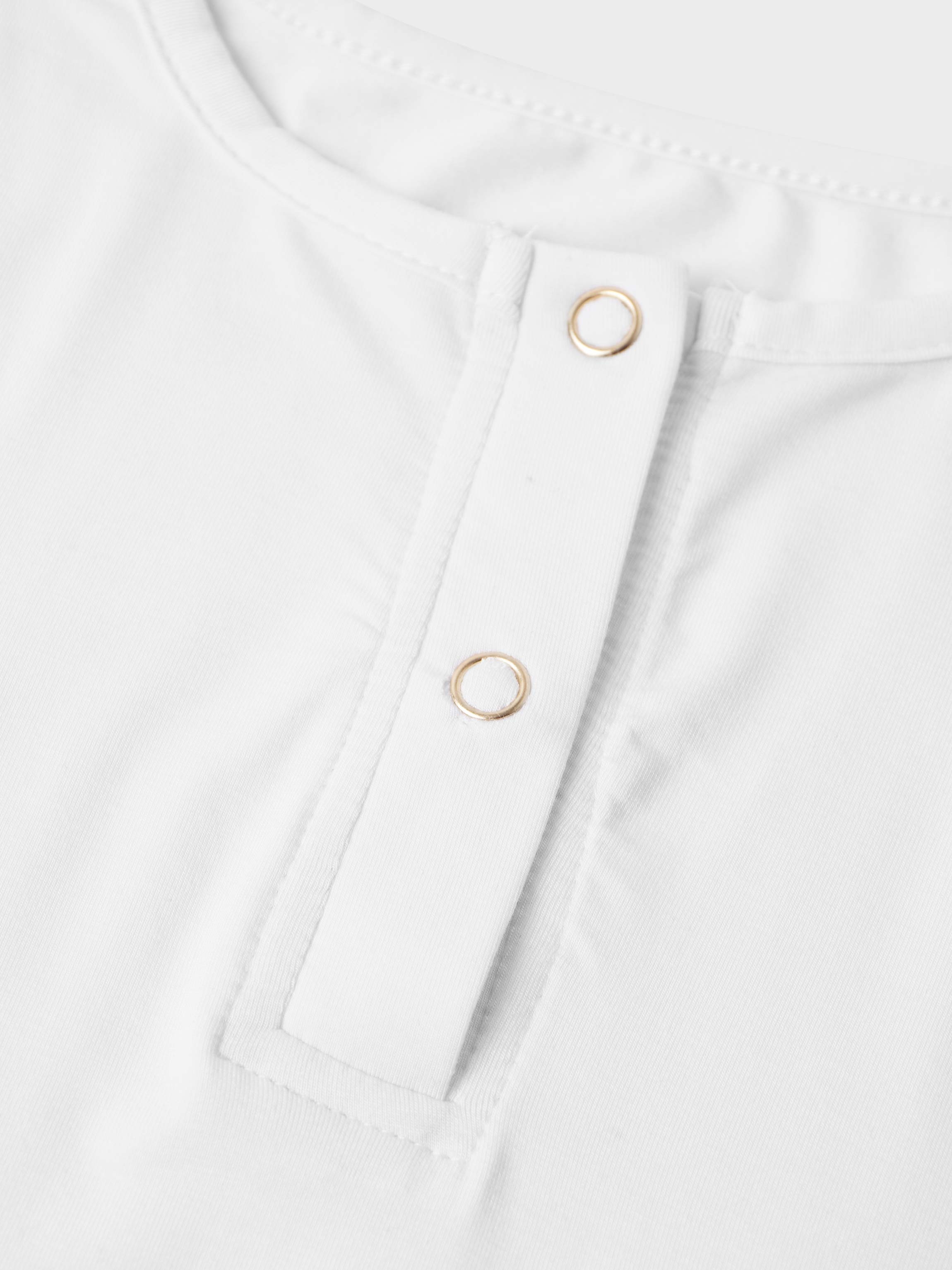 SIDE ELASTIC TEE-WHITE