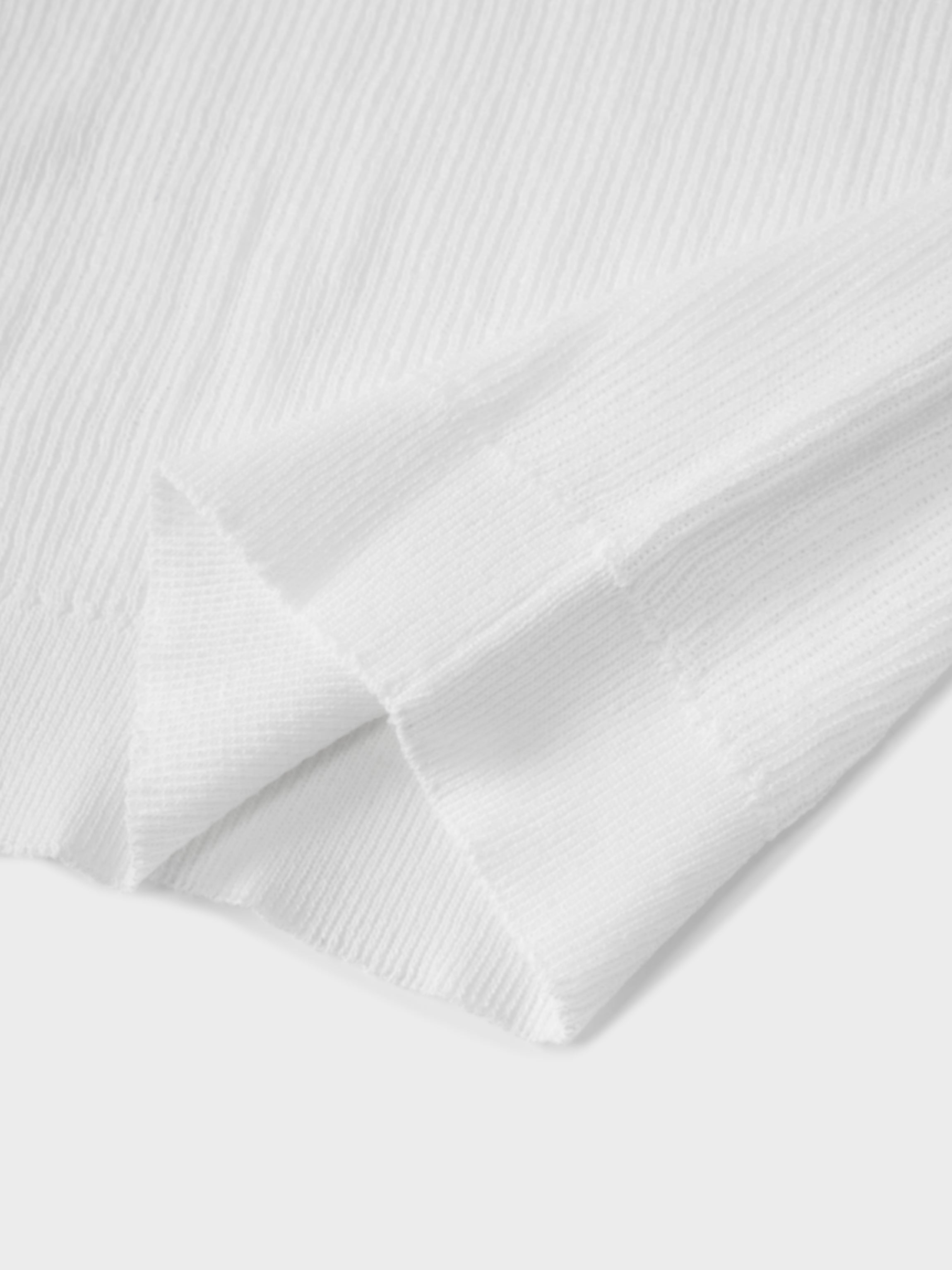 Ruffle Sweater-White