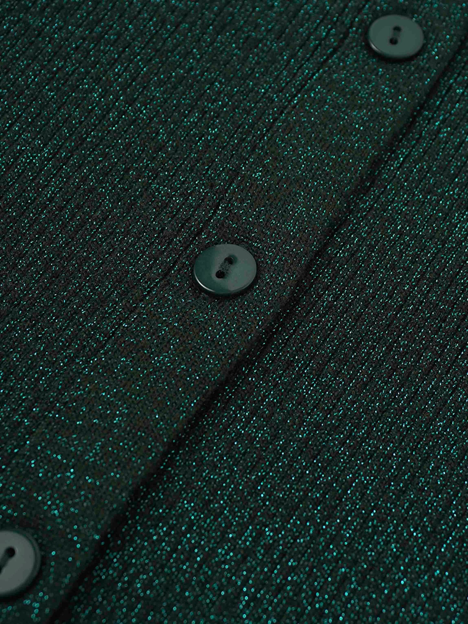 Lurex Ribbed Sweater-Hunter Green