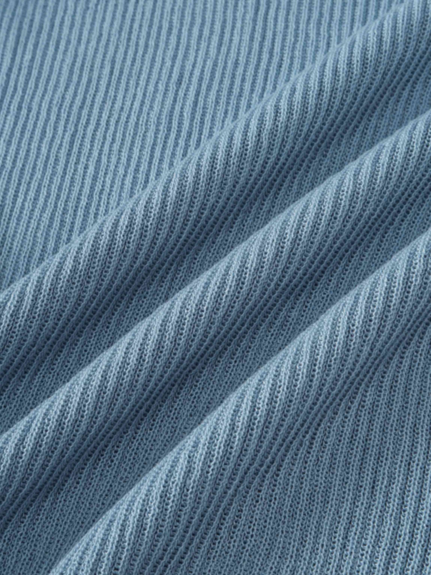 Ruffle Sweater-Light Blue