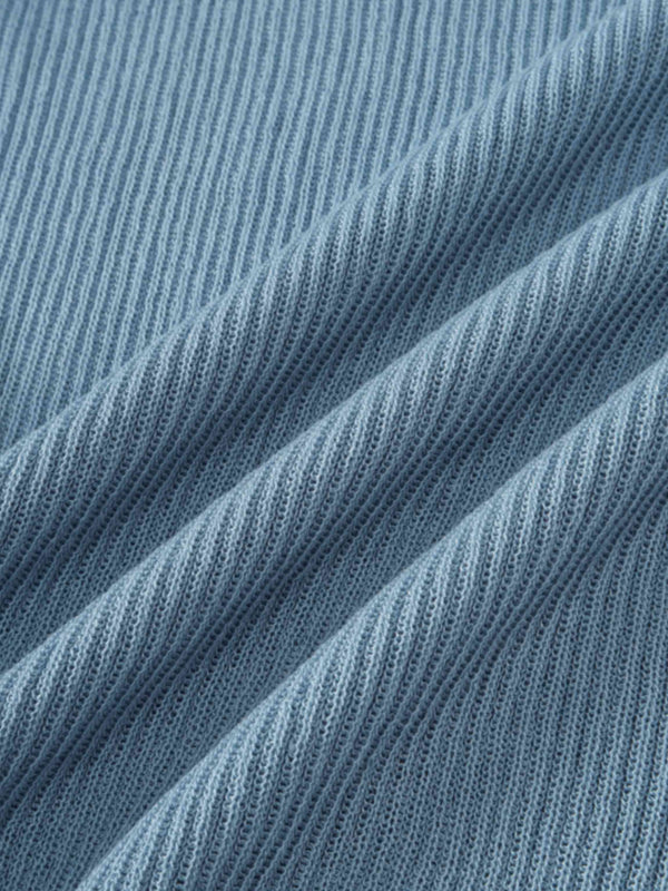 Ruffle Sweater-Light Blue