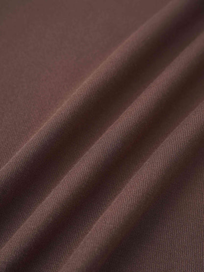 Modal Turtleneck Long Sleeve-Mocha Mousse