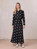 Print Slip Skirt-Polka Dot