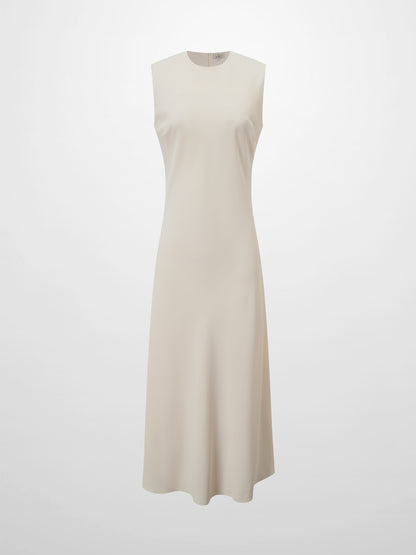 Crepe Slip Dress-Ivory
