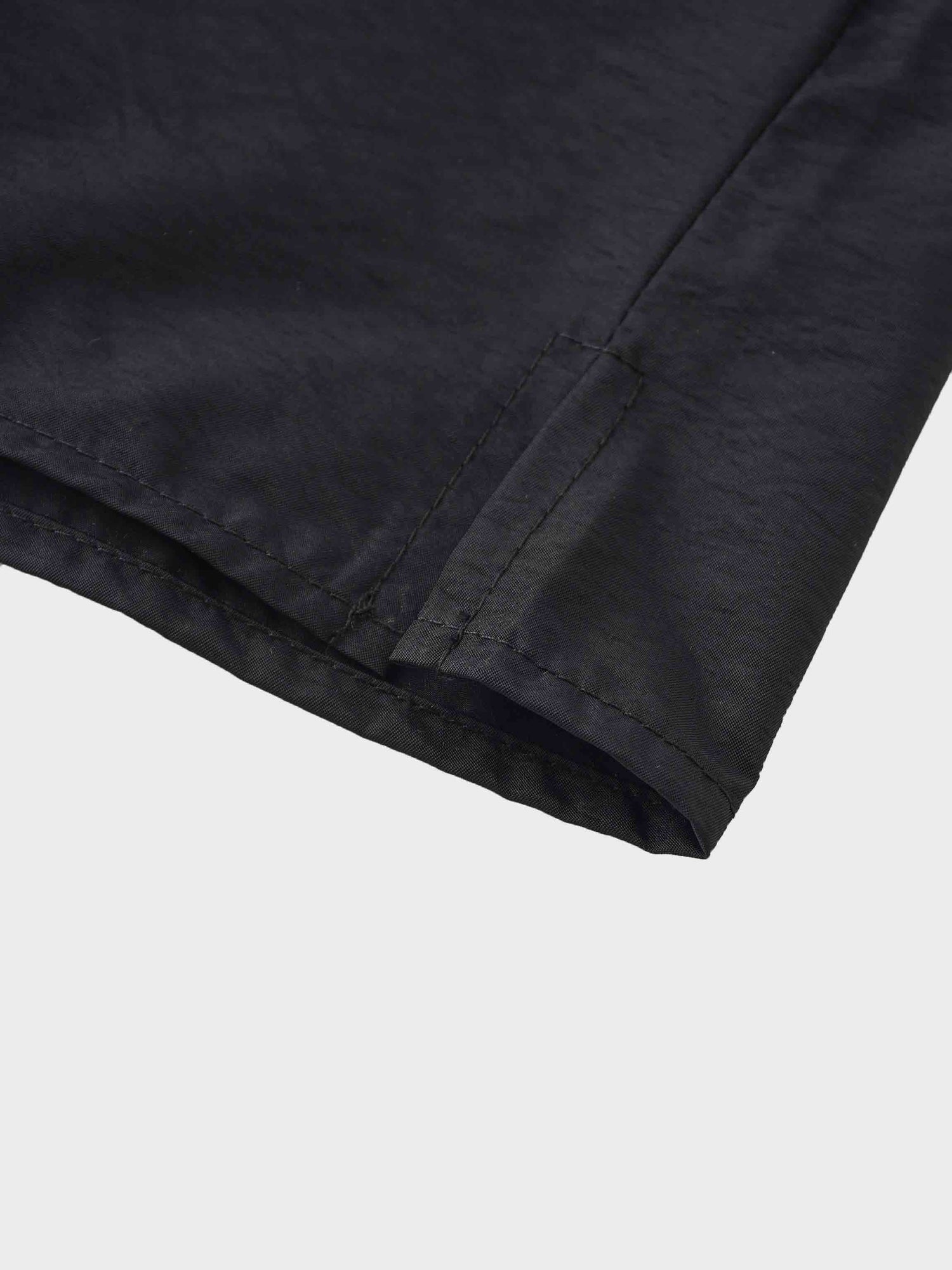 Bubble Sleeve Taffeta Top-Black