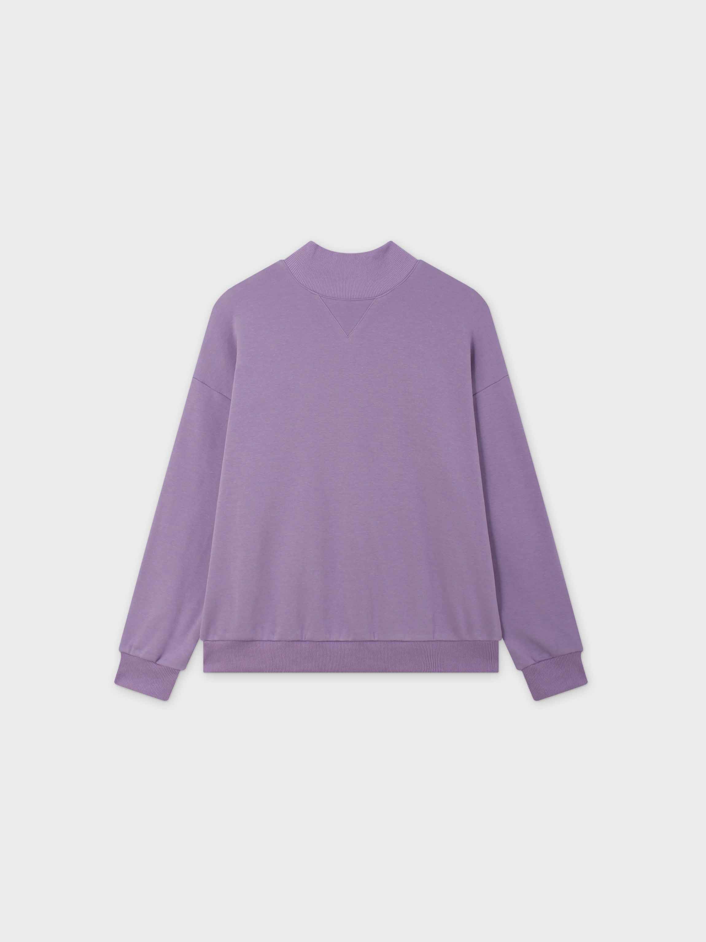 High Neck Sweatshirt-Lavender