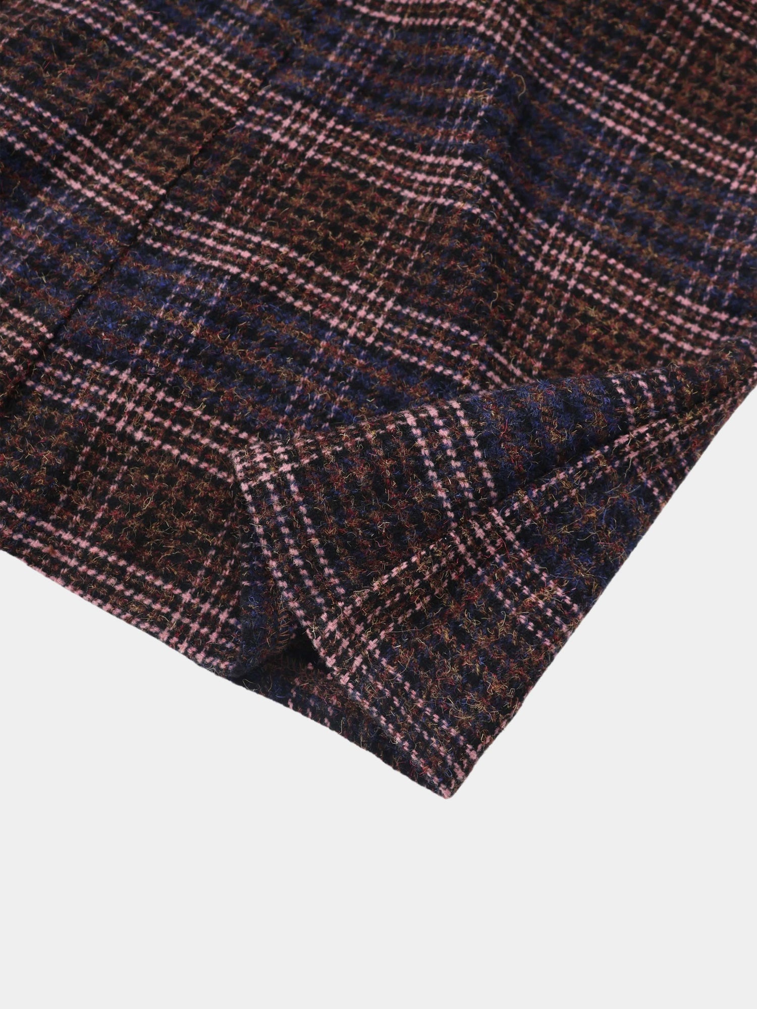 Plaid Yoke Circle Skirt - Brown/Pink Plaid