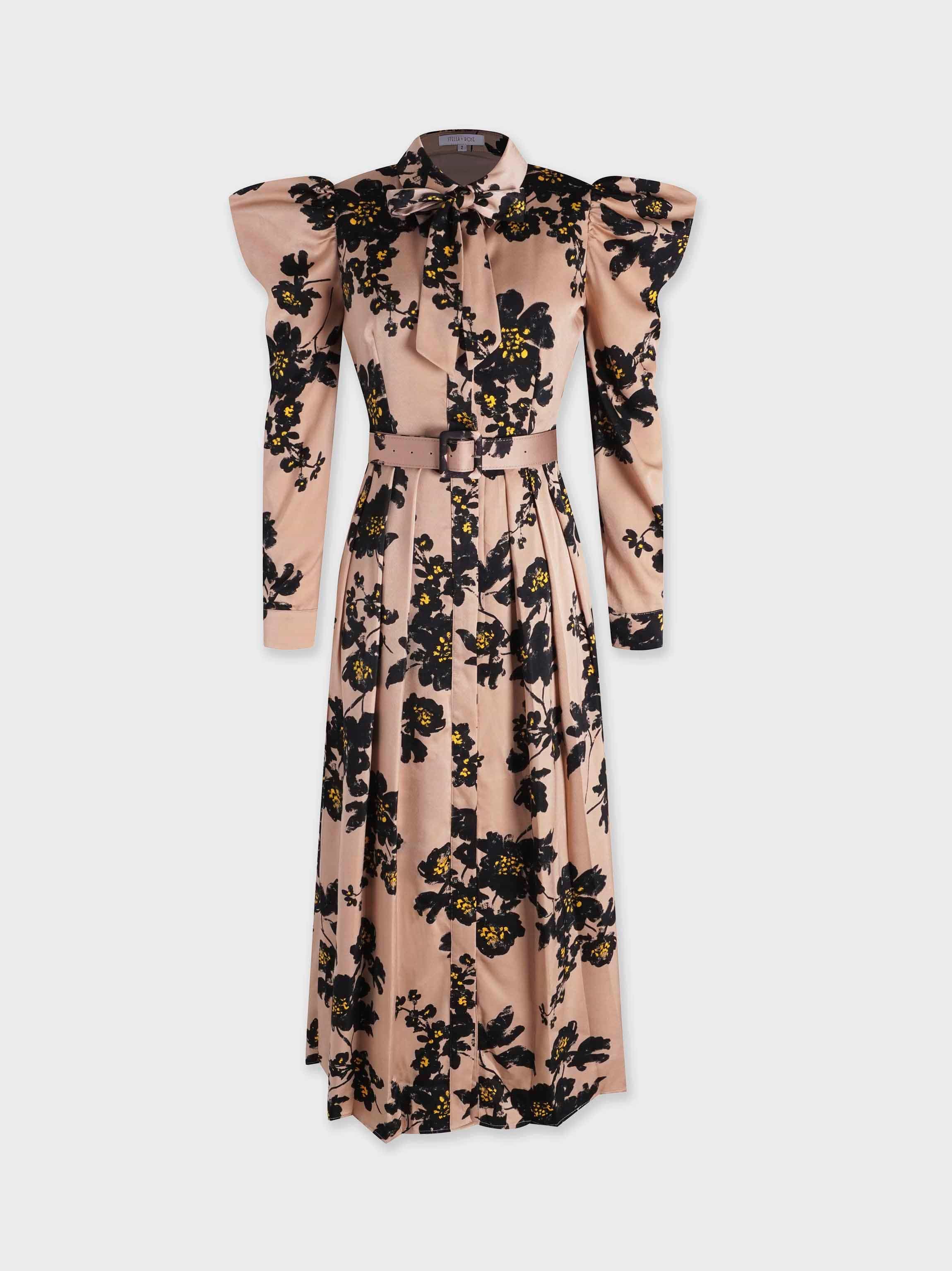 Lily Dress-Copper Floral