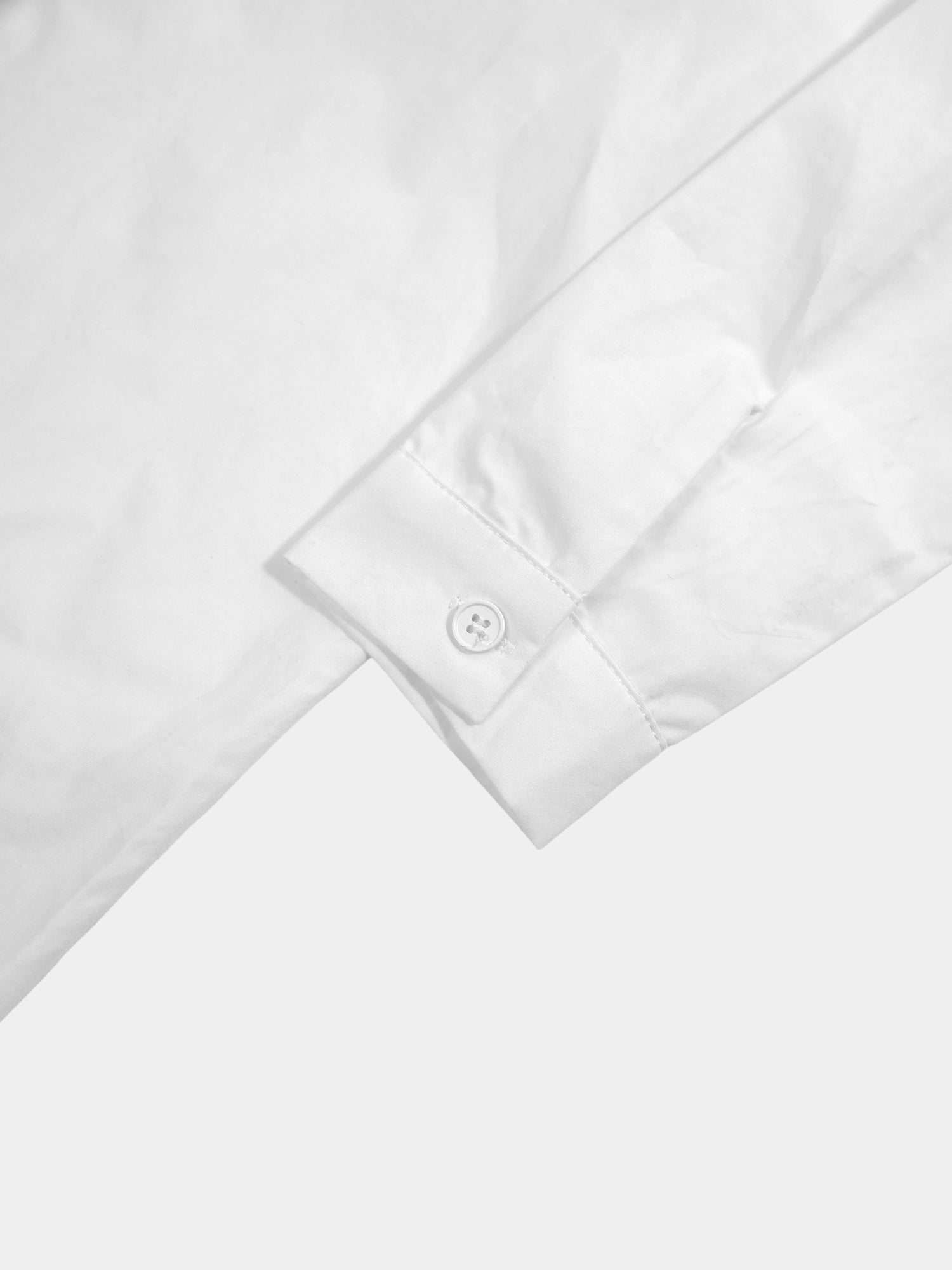 Flower Detail Cotton Blouse-White
