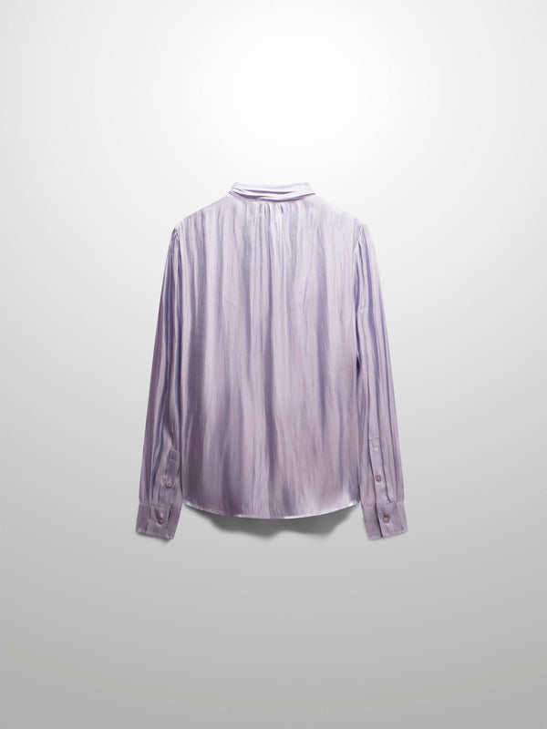Shimmer Tie Blouse-Grey
